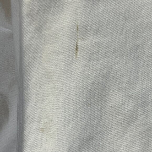 Everlane White Jeans STAIN Women's Straight Cropped Short Size 0 (READ) - Picture 3 of 7